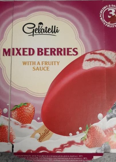 Fotografie - Mixed berries with a fruity sauce Gelatelli