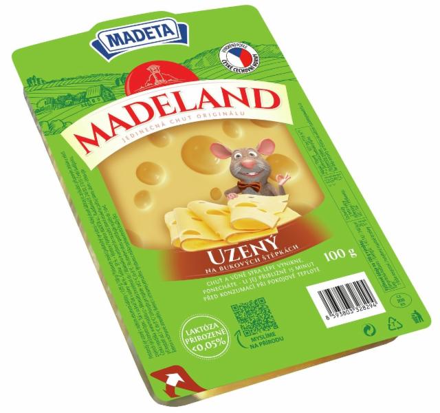 Fotografie - Madeland údený 44% plátky Madeta