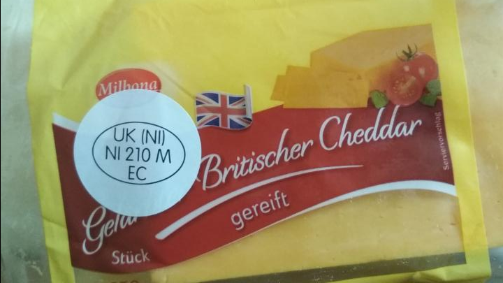 Gefärbter Britischer Cheddar Milbona a kalórie, kJ hodnoty nutričné 