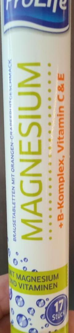 Fotografie - Magnesium Brausetabletten mit orangen-grapefruit geschmack +B-komplex, Vitamin C & E ProLife