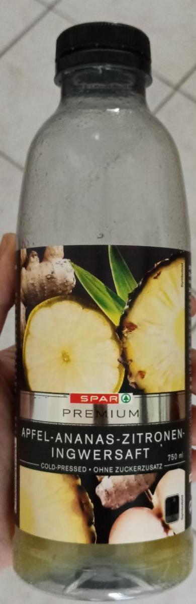 Fotografie - Apfel-ananas-zitronen-ingwersaft Spar Premium