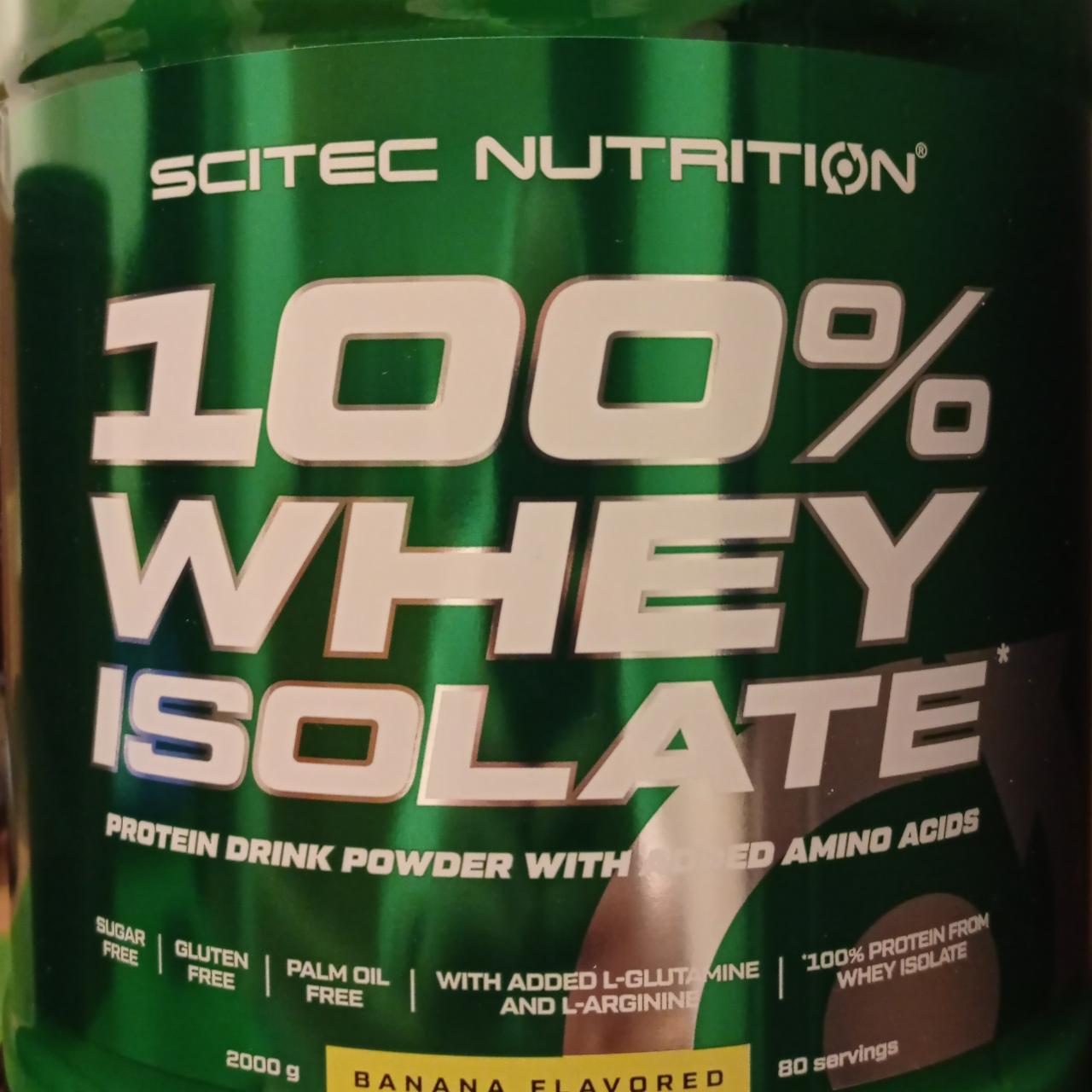Fotografie - 100% Whey Isolate Protein Banana Flavored Scitec Nutrition