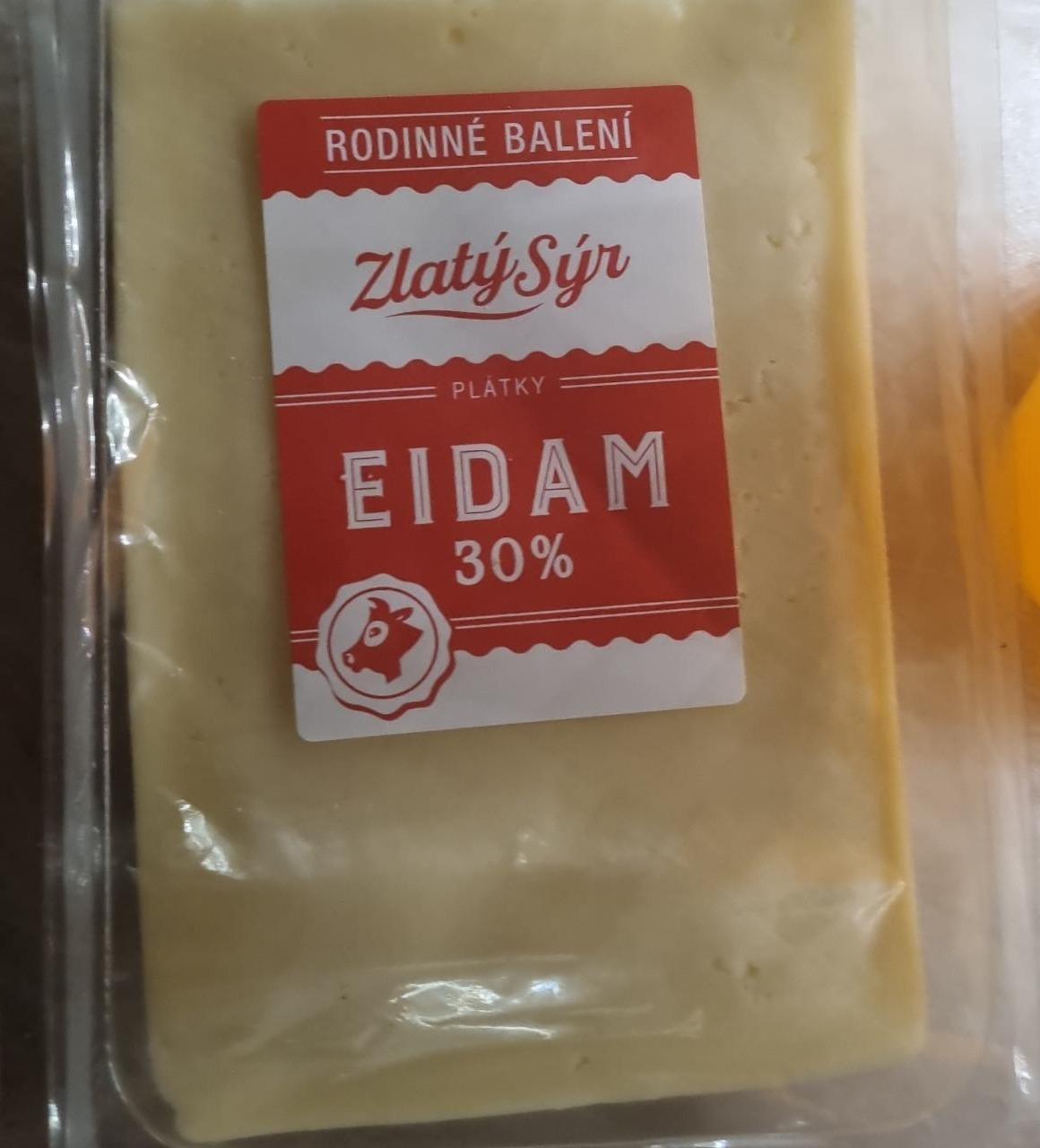 Fotografie - Eidam plátky 30% Zlatý sýr
