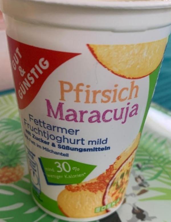 Fotografie - Fettarmer Fruchtjoghurt Pfirsich-Maracuja Gut&Günstig