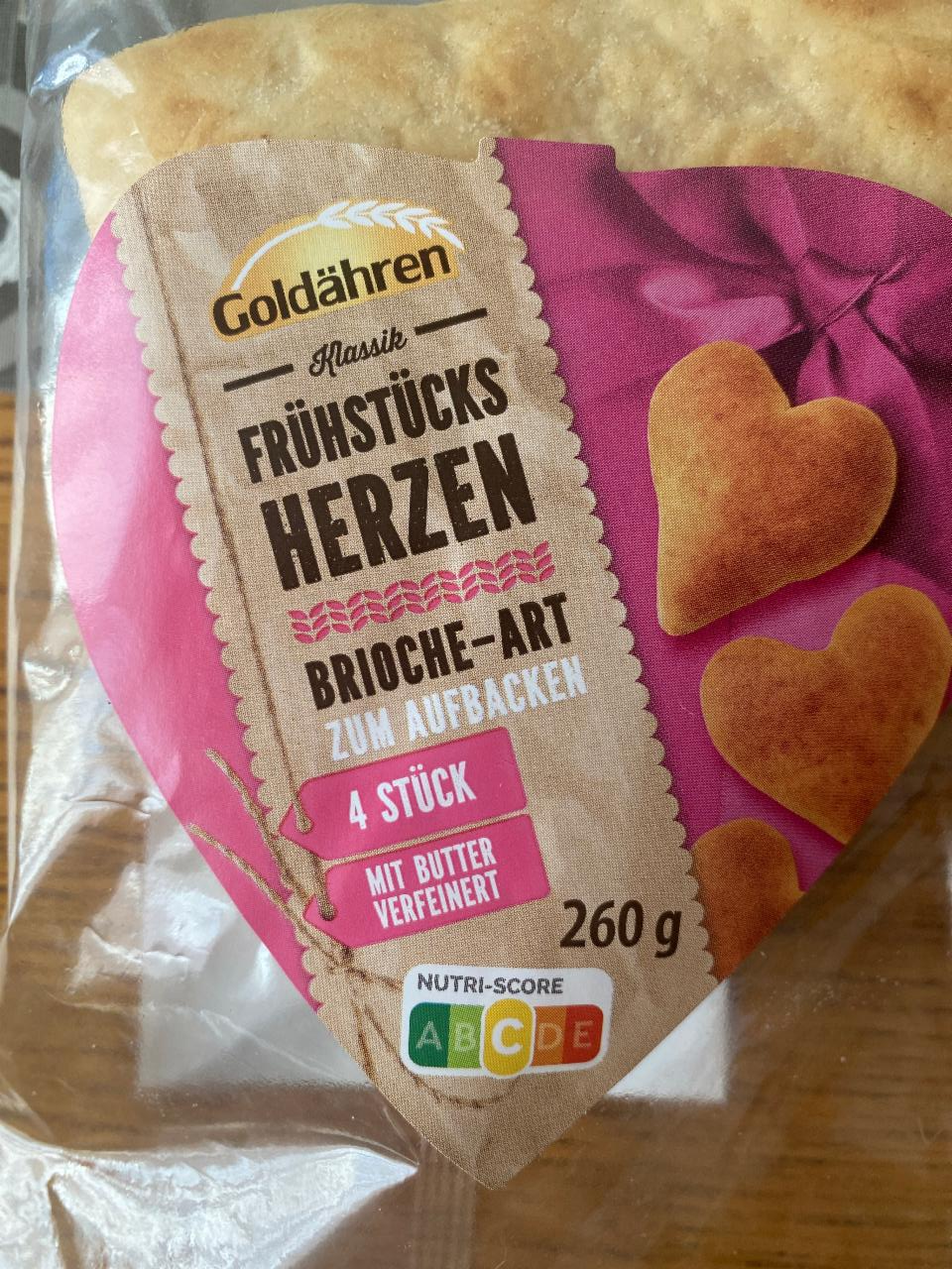 Fotografie - Goldähren frühstück HERZEN brioche-art