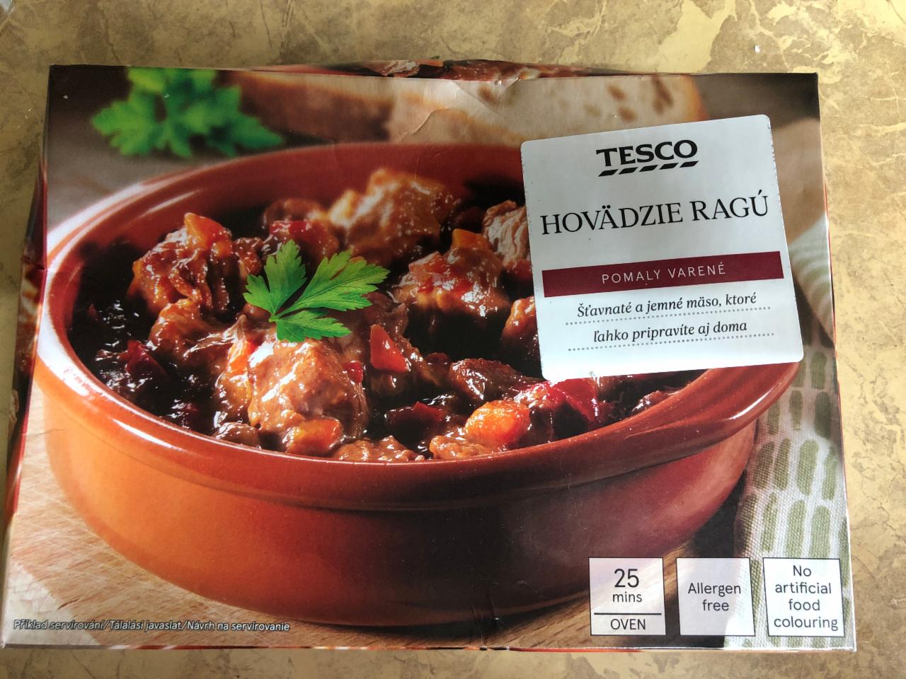 Fotografie - Hovädzie ragú Tesco