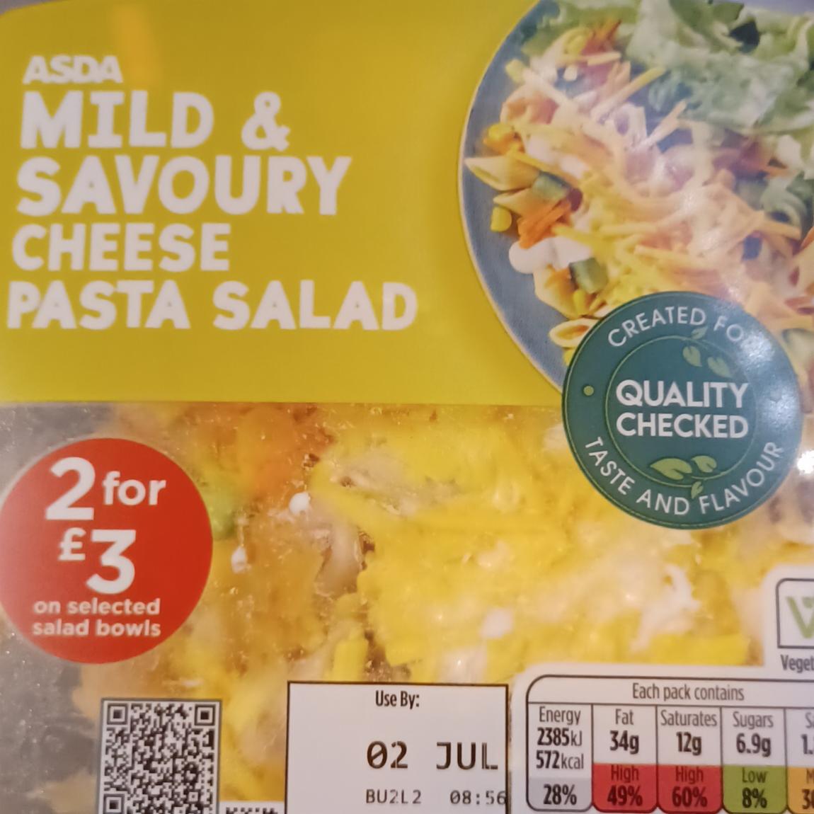 Fotografie - Asda mild&savoury cheese pasta salad