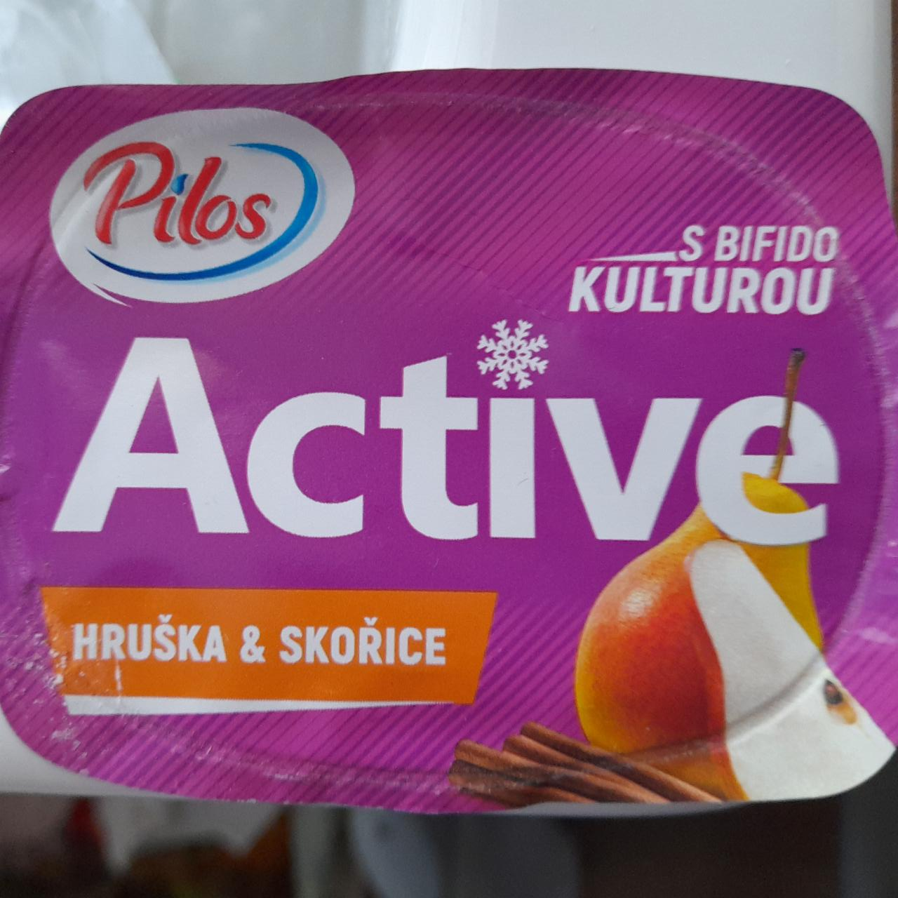 Fotografie - jogurt Active hruška se skořicí Pilos