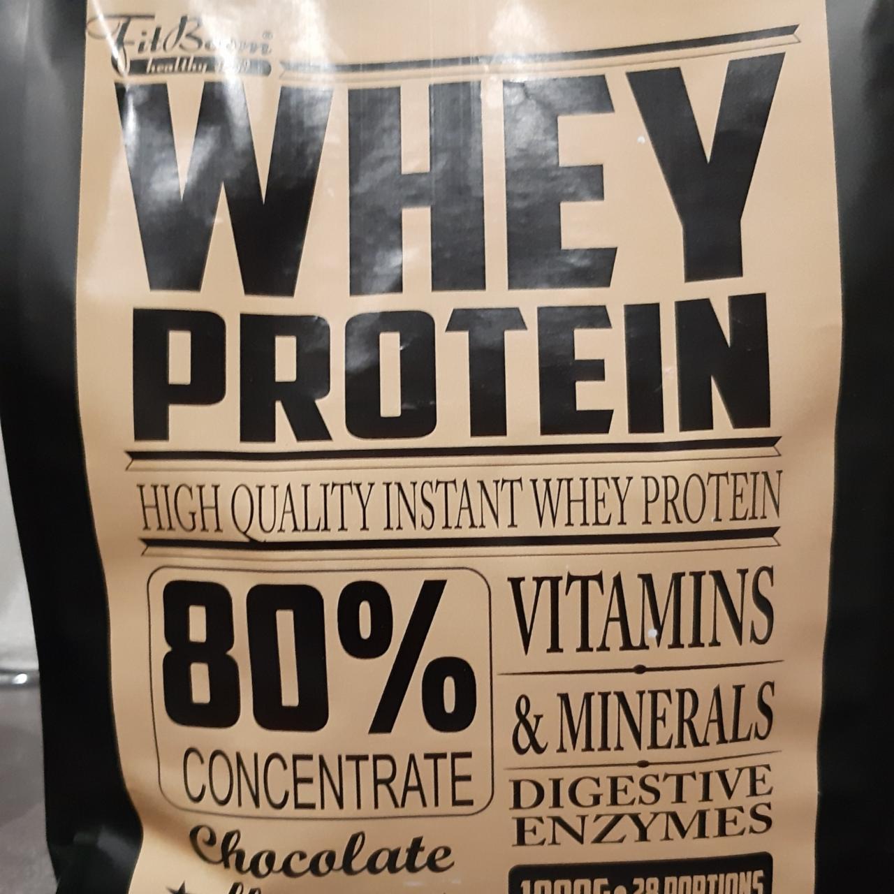 Fotografie - WHEY PROTEIN 80% concentrate chocolate Fitboom