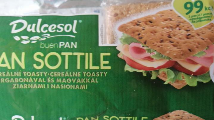 Fotografie - Dulcesol Pan Sottile cereálne toasty