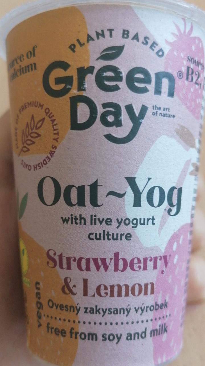 Fotografie - Green Day OAT-YOG strawberry & lemon