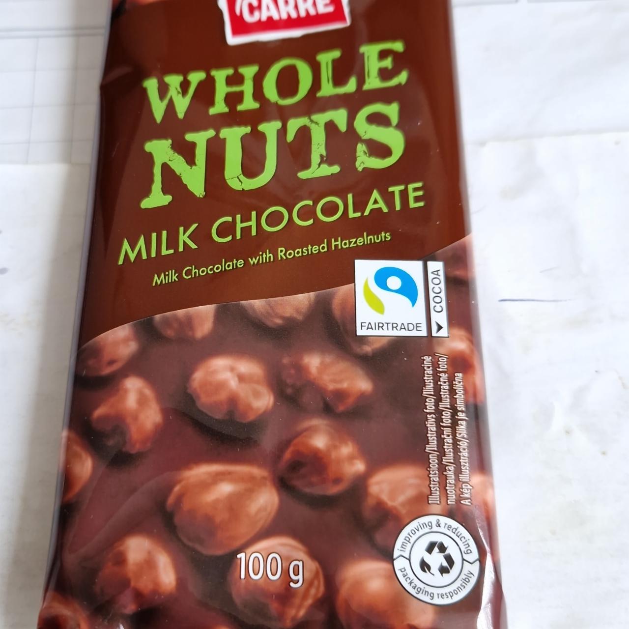 Fotografie - Whole Nut, mliečna čokoláda s lieskovými orieškami Fin Carré