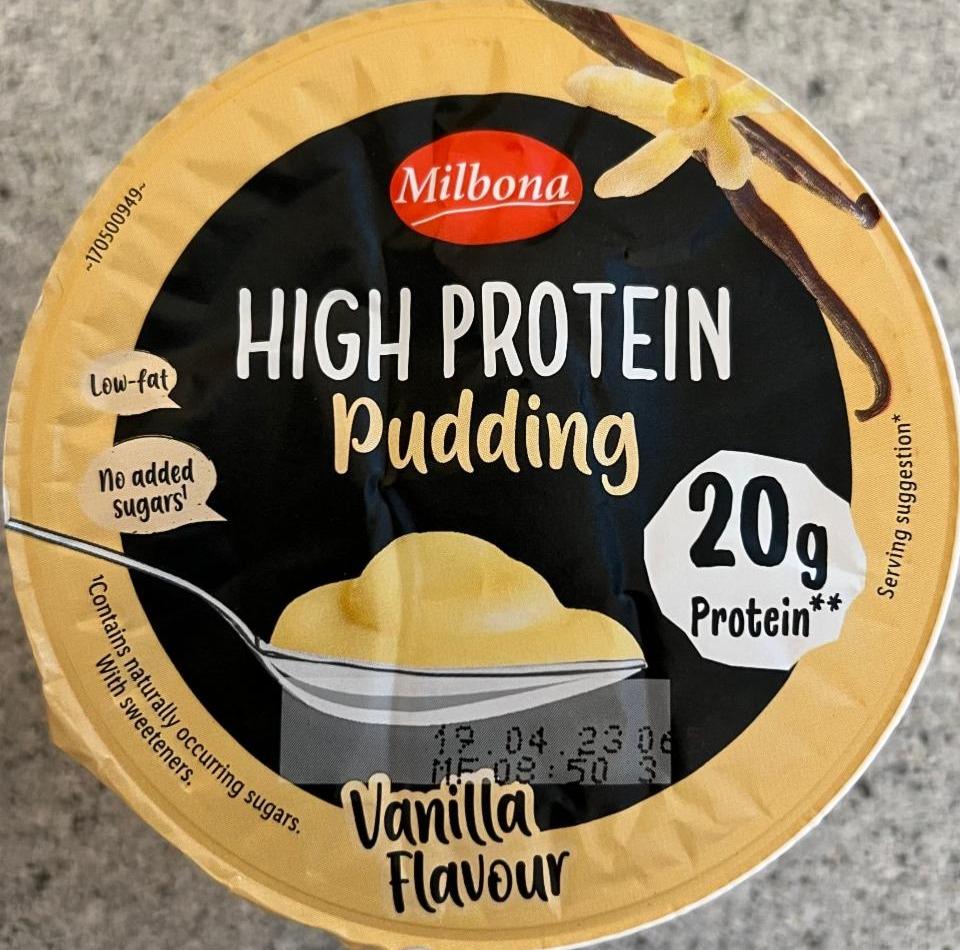 Fotografie - High Protein Pudding Vanilla Flavour Milbona