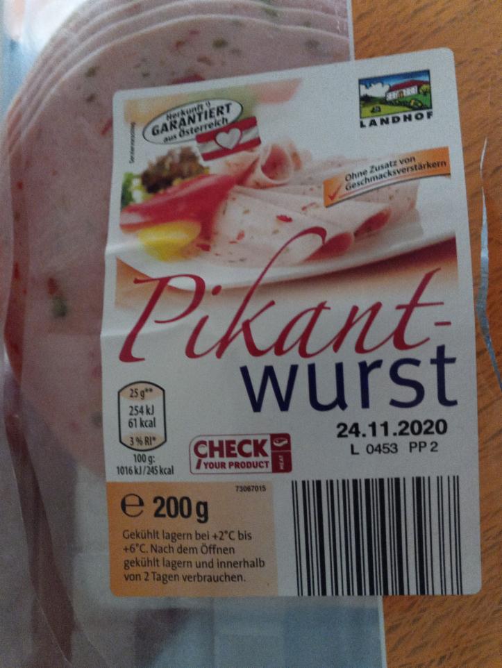 Fotografie - Pikant-wurst LANDHOF