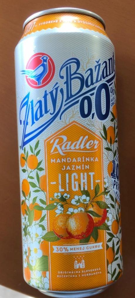 Fotografie - Radler mandarinka jazmín light 0,0% Zlatý bažant 