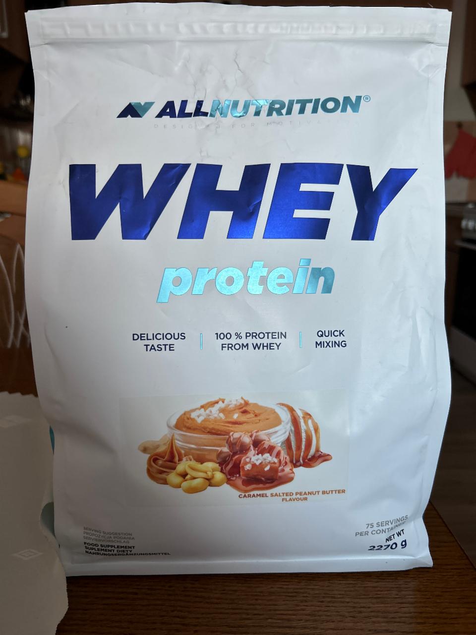 Fotografie - Whey Protein Caramel salted peanut butter flavour Allnutrition