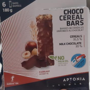 Fotografie - choco cereal bars hazelnut Aptonia