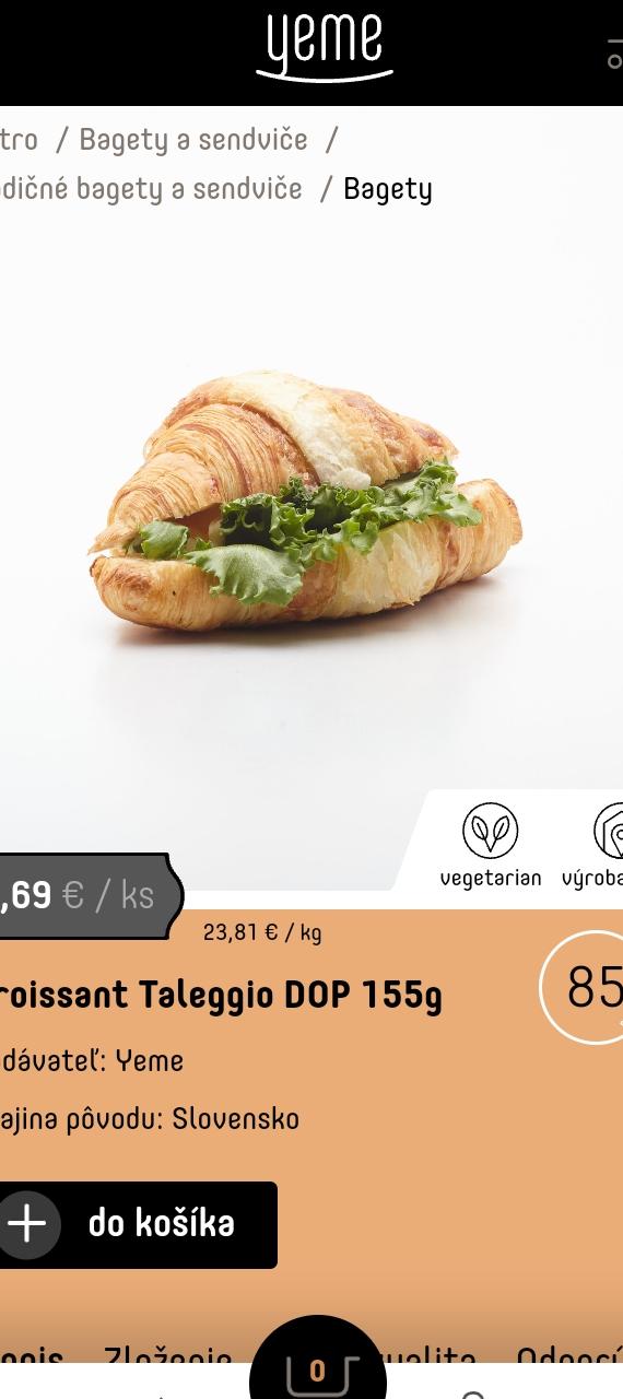 Fotografie - yeme croissant Taleggio