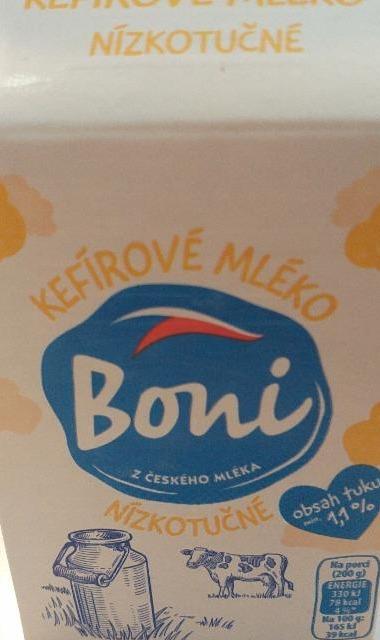 Fotografie - kefírové mlieko biele 1,1 % tuku Boni