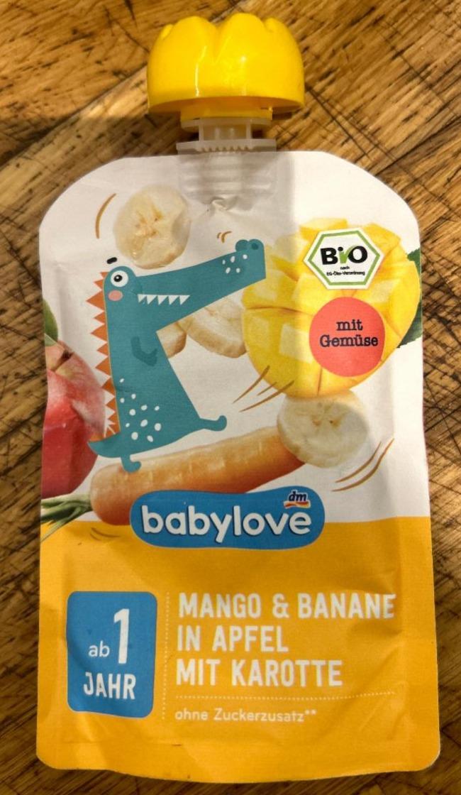 Fotografie - Babylove mango & banane in Apfel mit Karotte