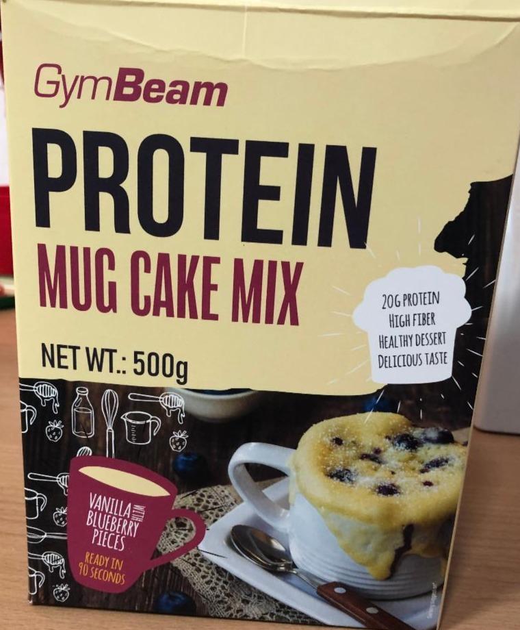 Fotografie - Protein Mug cake mix Vanilla with blueberry pieces GymBeam 20g protein