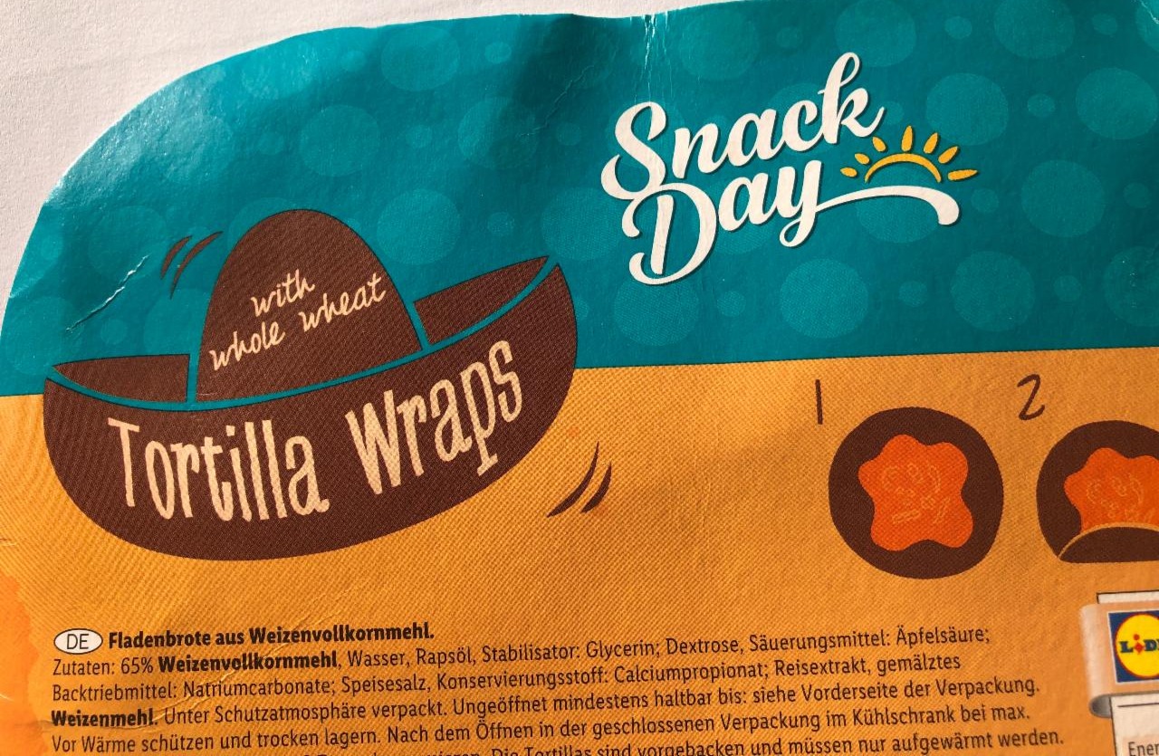 Fotografie - Tortilla Wraps Whole Wheat Snack Day