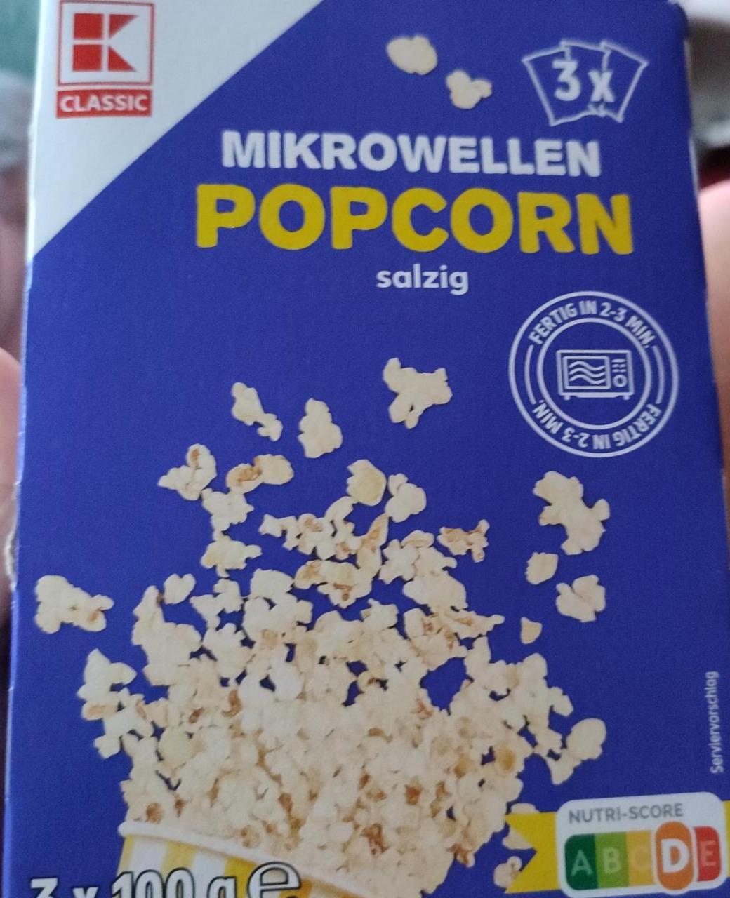 Fotografie - Mikrowellen Popcorn salzig K-Classic