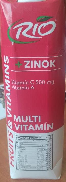 Fotografie - Rio fruits & vitamins multivitamin + zinok