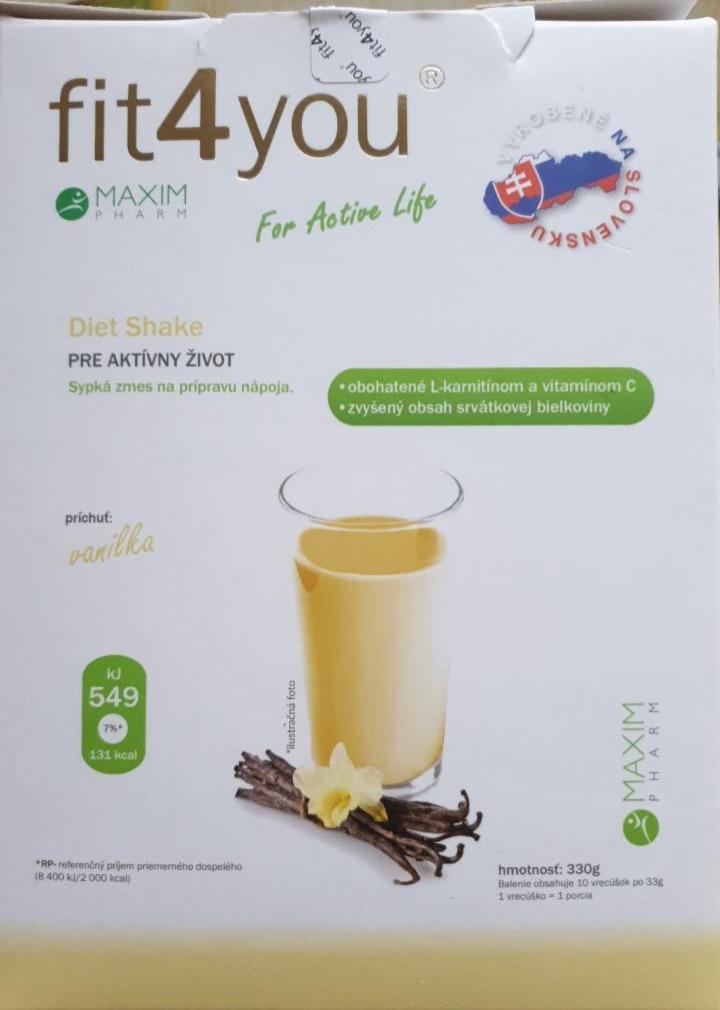 Fotografie - Diet Shake Vanilka fit4you