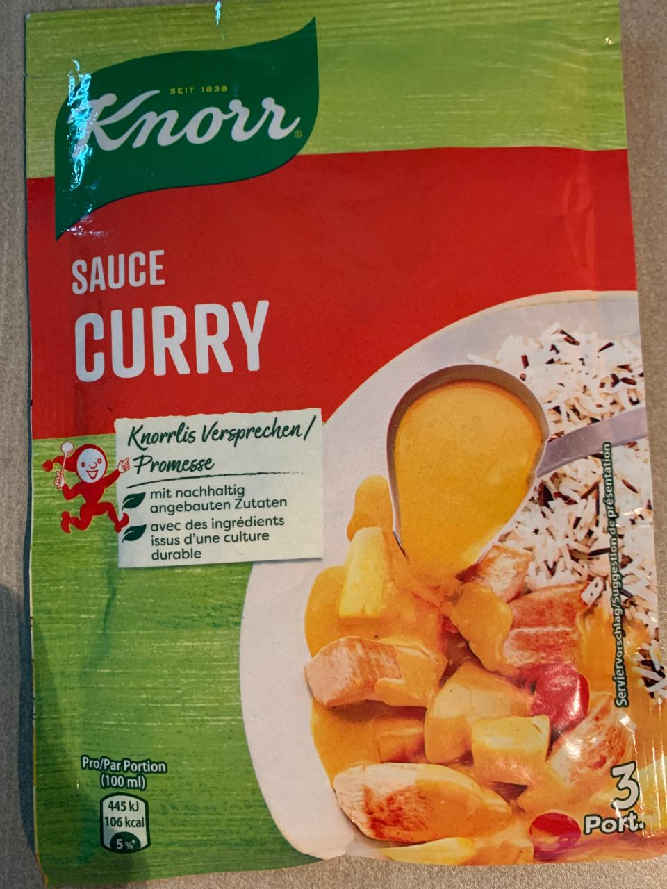 Fotografie - Sauce Curry Knorr