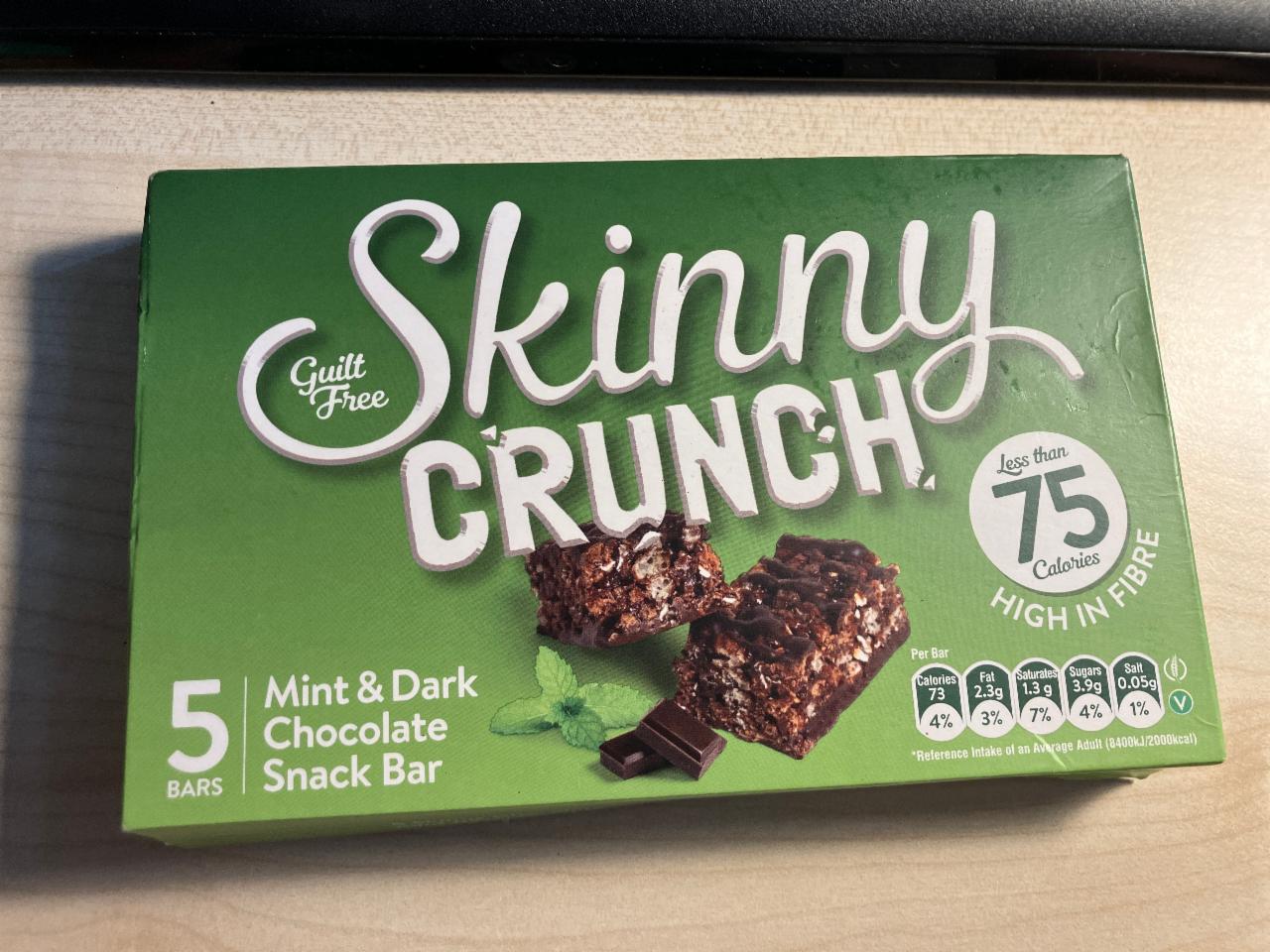 Fotografie - Crunch Mint & Dark chocolate Snack bar Skinny