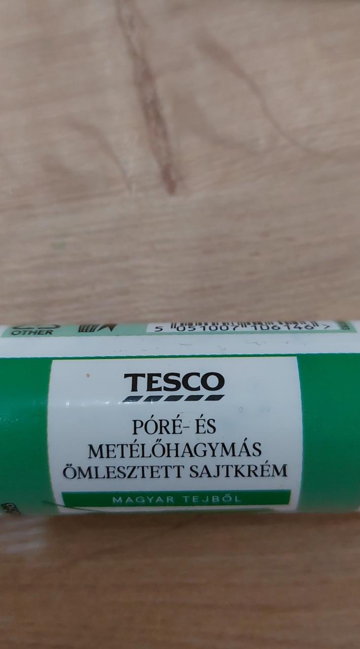 Fotografie - tesco póré- és metélőhagymás ömlesztett sajtkrém