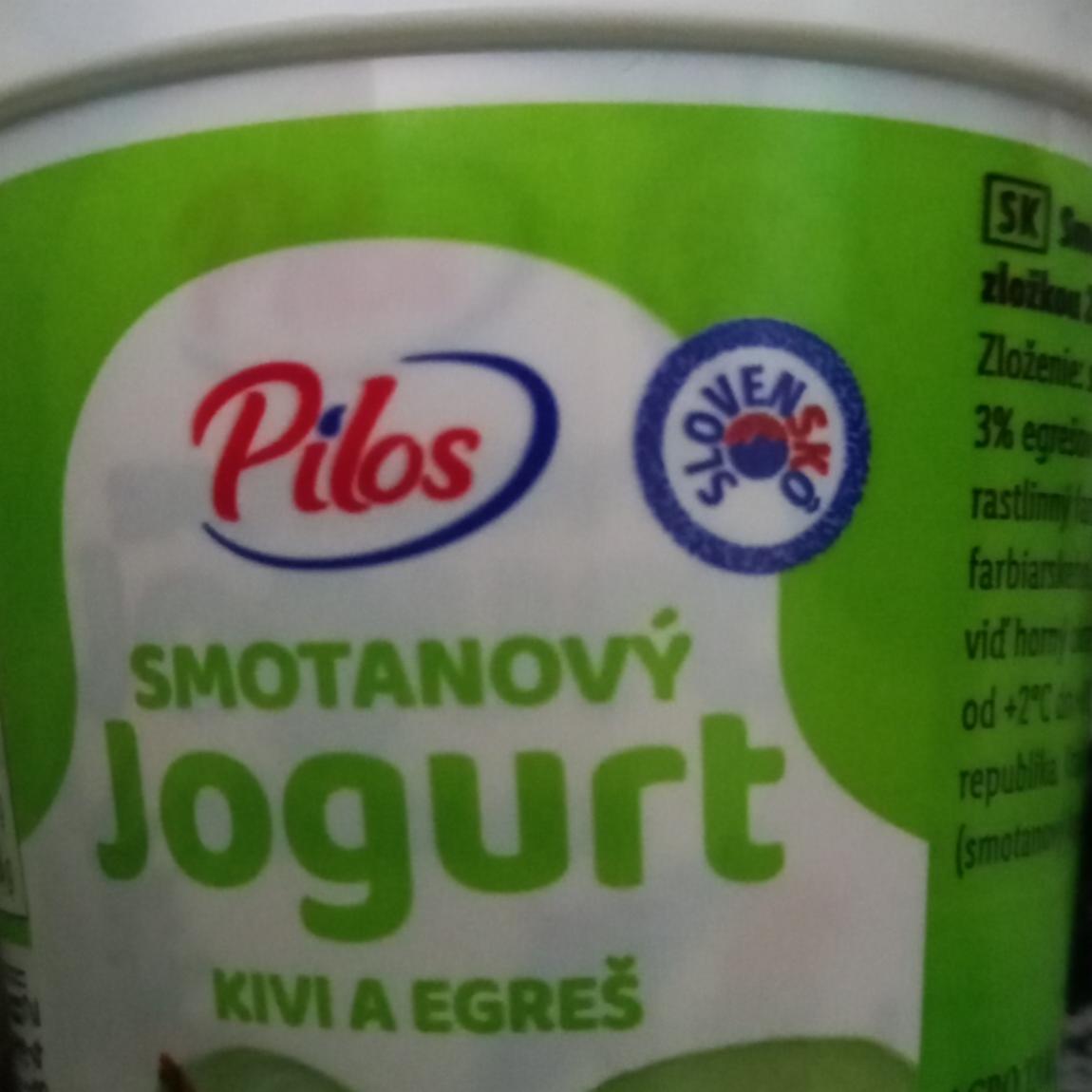 Fotografie - Smotanový jogurt Kivi a egreš Pilos
