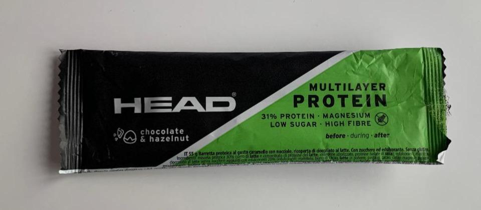 Fotografie - Multilayer Protein Bar chocolate & hazelnut Head