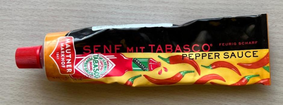 Fotografie - Senf mit Tabasco Pepper sauce Mautner Markhof