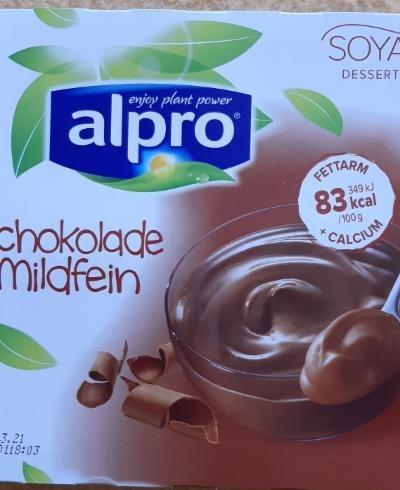 Fotografie - Alpro soya puding Schokolade mild fein Merkur