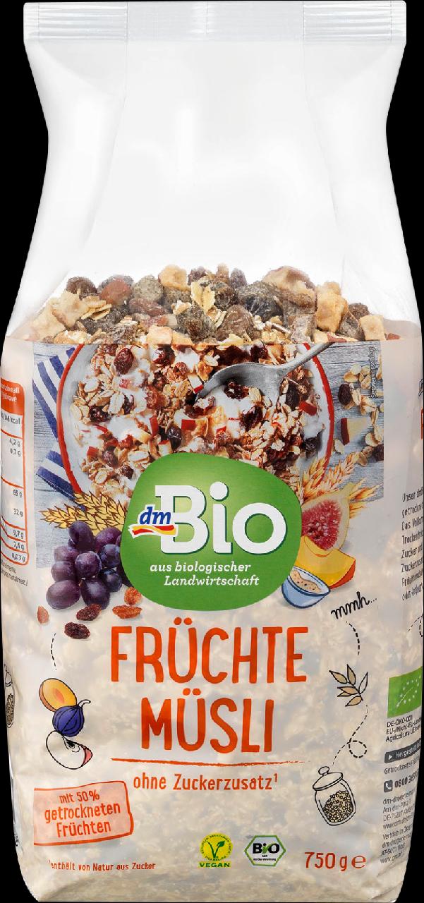 Fotografie - Früchte Müsli ohne Zuckerzusatz dmBio