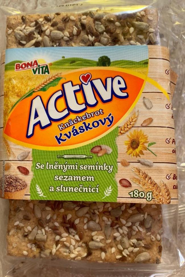 Fotografie - Active Knäckebrot Kváskový s ľanovými semienkami, sezamom a slnečnicou