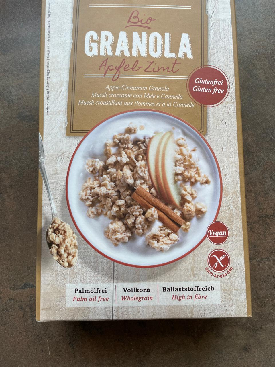 Fotografie - Bio Granola Apfel-Zimt Verival