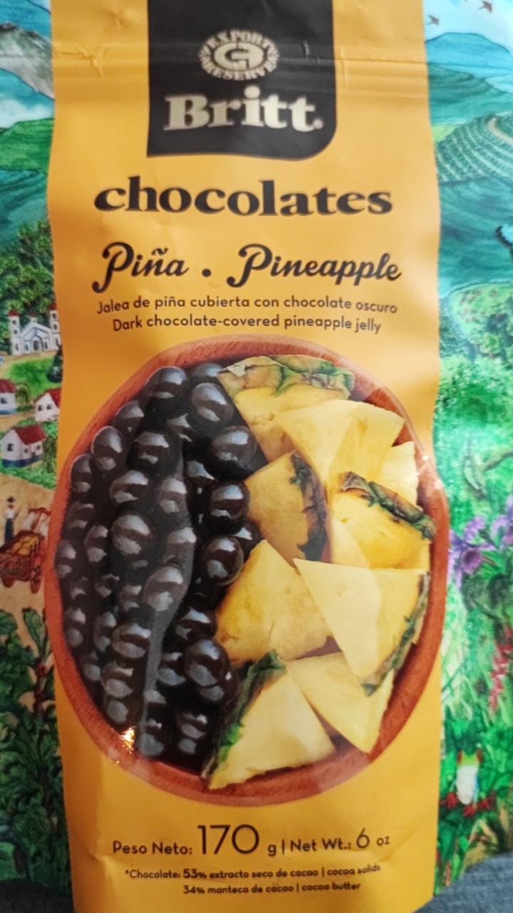 Fotografie - Britt chocolates pineapple / ananás v čokoláde