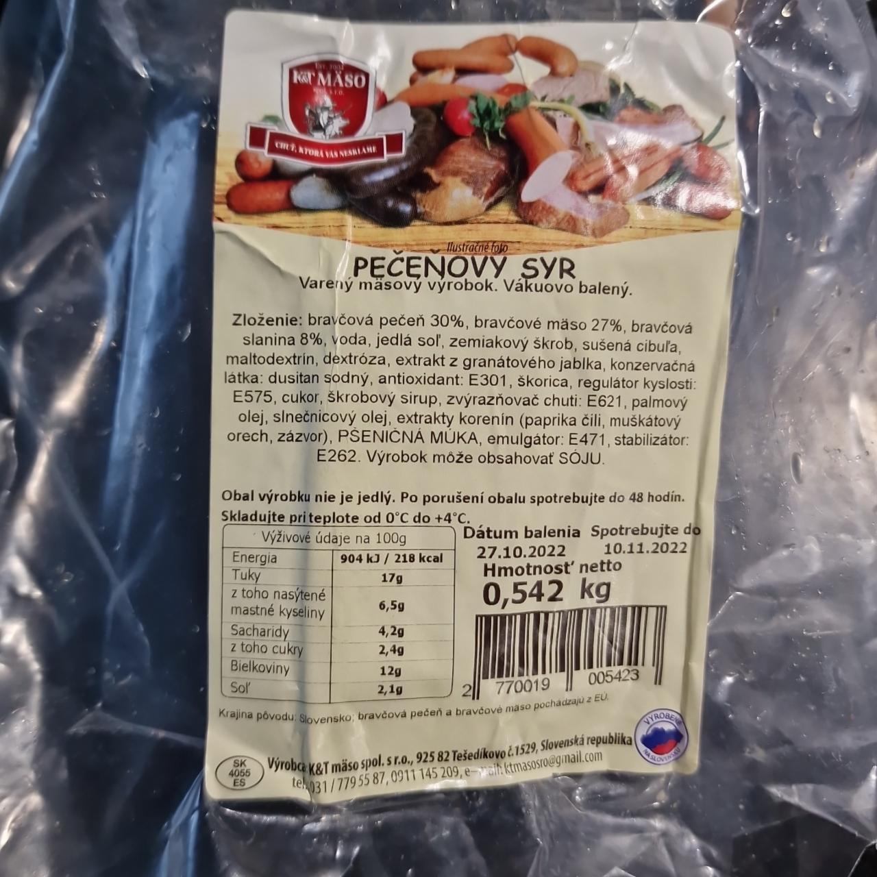 Fotografie - Pečeňový syr K&T mäso