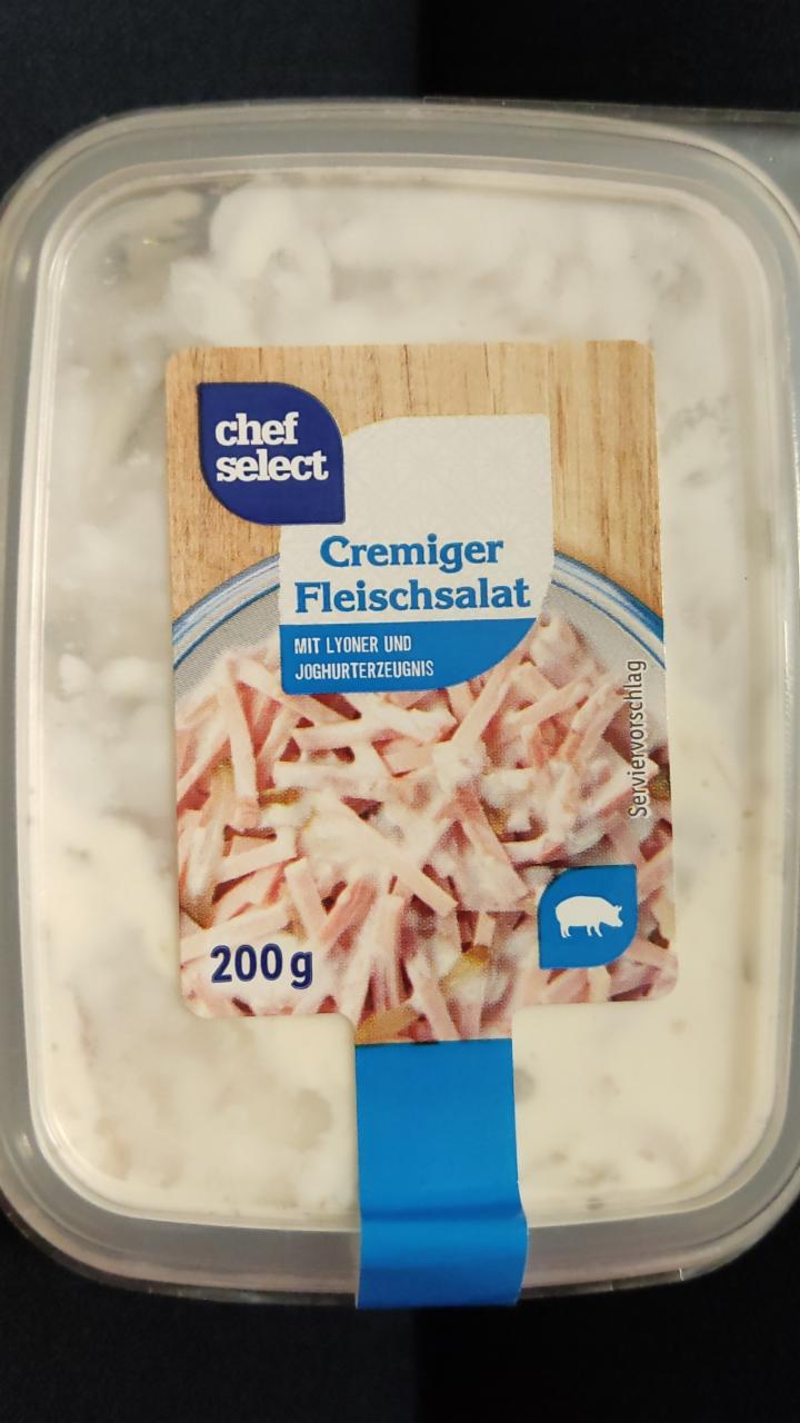 Cremiger Fleischsalat chef select - kalórie, kJ a nutričné hodnoty