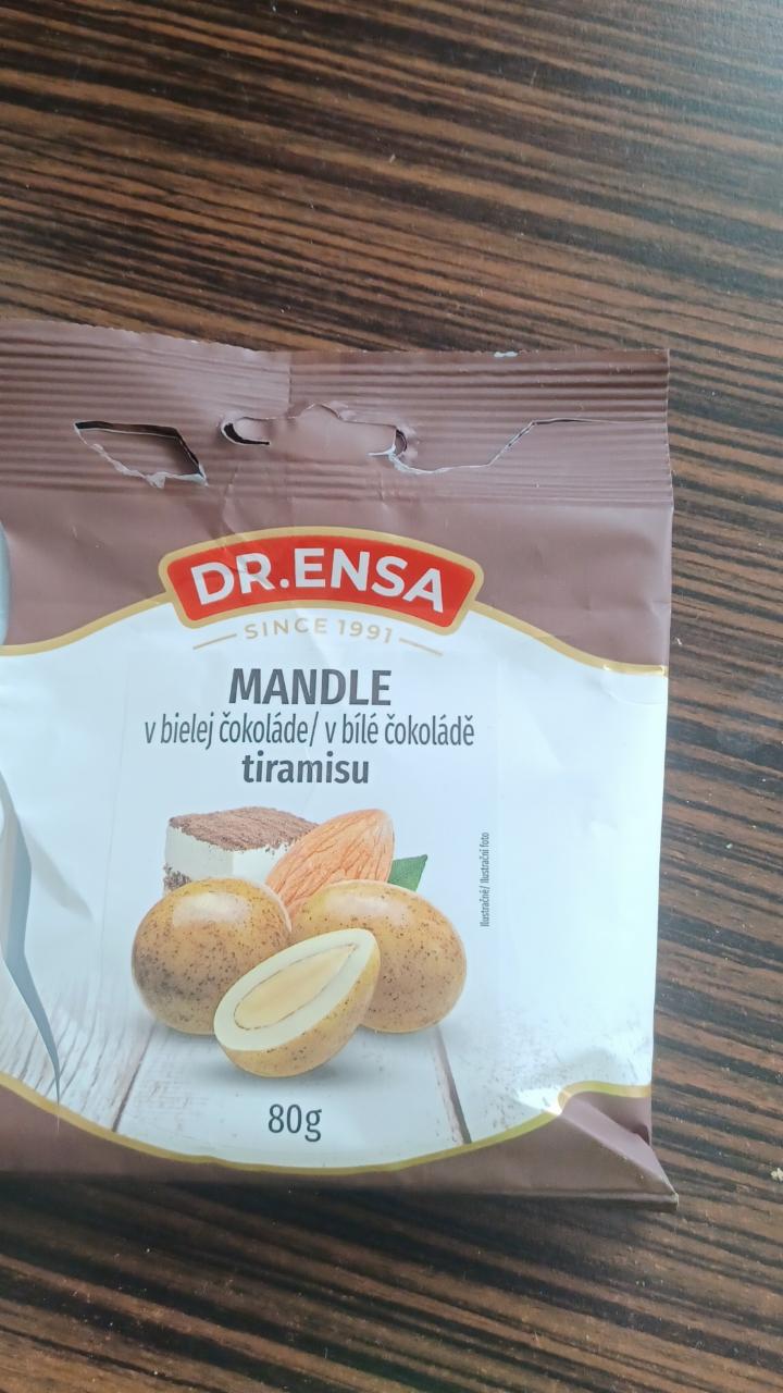 Fotografie - Mandle v bielej čokoláde tiramisu Dr.Ensa