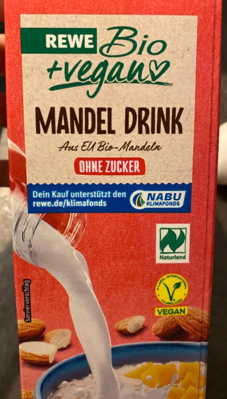 Fotografie - Mandel Drink Ohne Zucker Rewe Bio + vegan