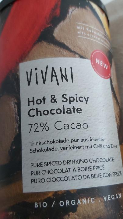 Fotografie - Vivani Hot & Spicy chocolate 72% Cacao