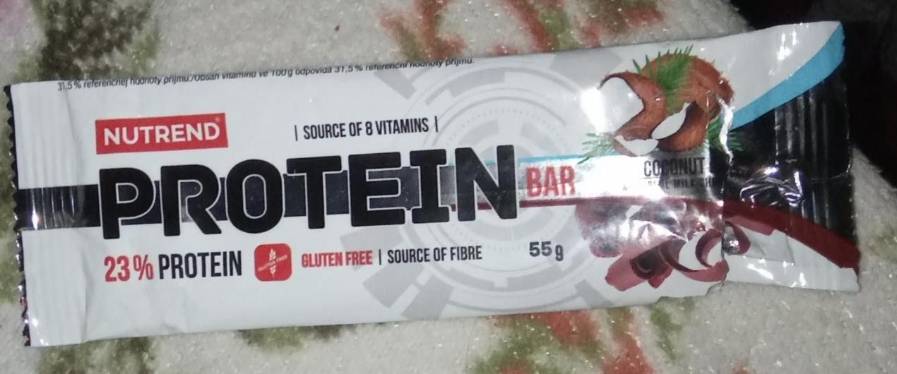 Fotografie - Protein Bar, Coconut flavour with real milk chocolate Nutrend
