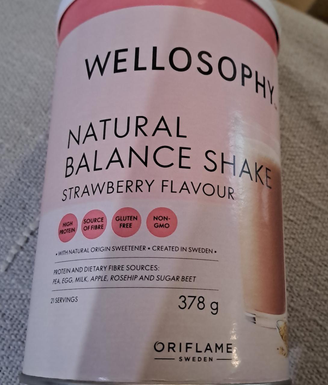 Fotografie - Wellosophy Natural Balance Shake Strawberry flavour Oriflame