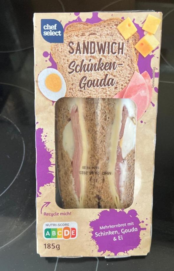Sandwich Schinken-Gouda kJ a kalórie, hodnoty Chef nutričné Select 