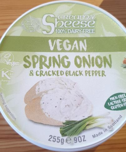 Fotografie - Creamy Sheese VEGAN SPRING ONION & cracked black pepper