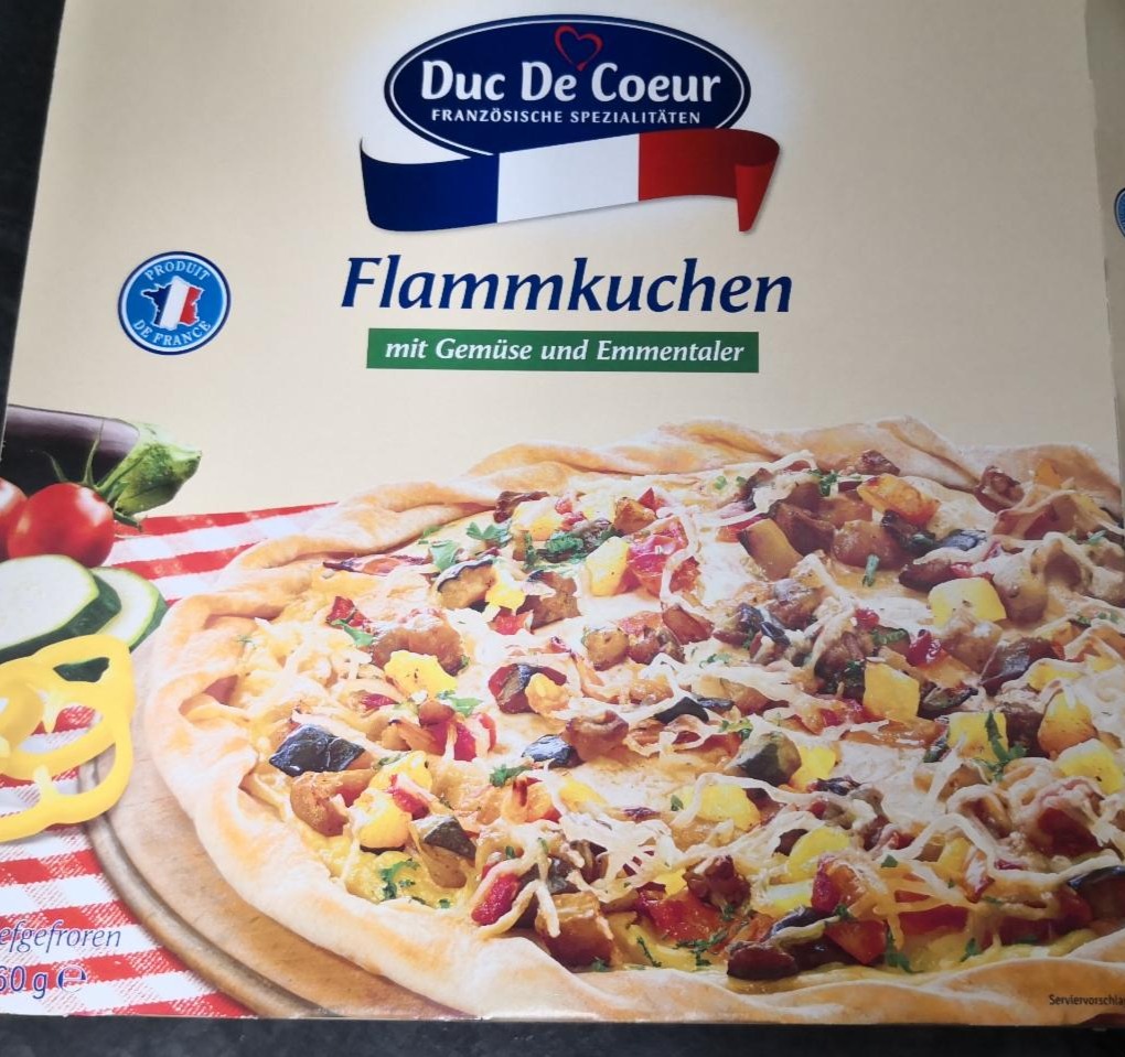 Fotografie - Flammkuchen mit Gemüse und Emmentaler Duc De Coeur